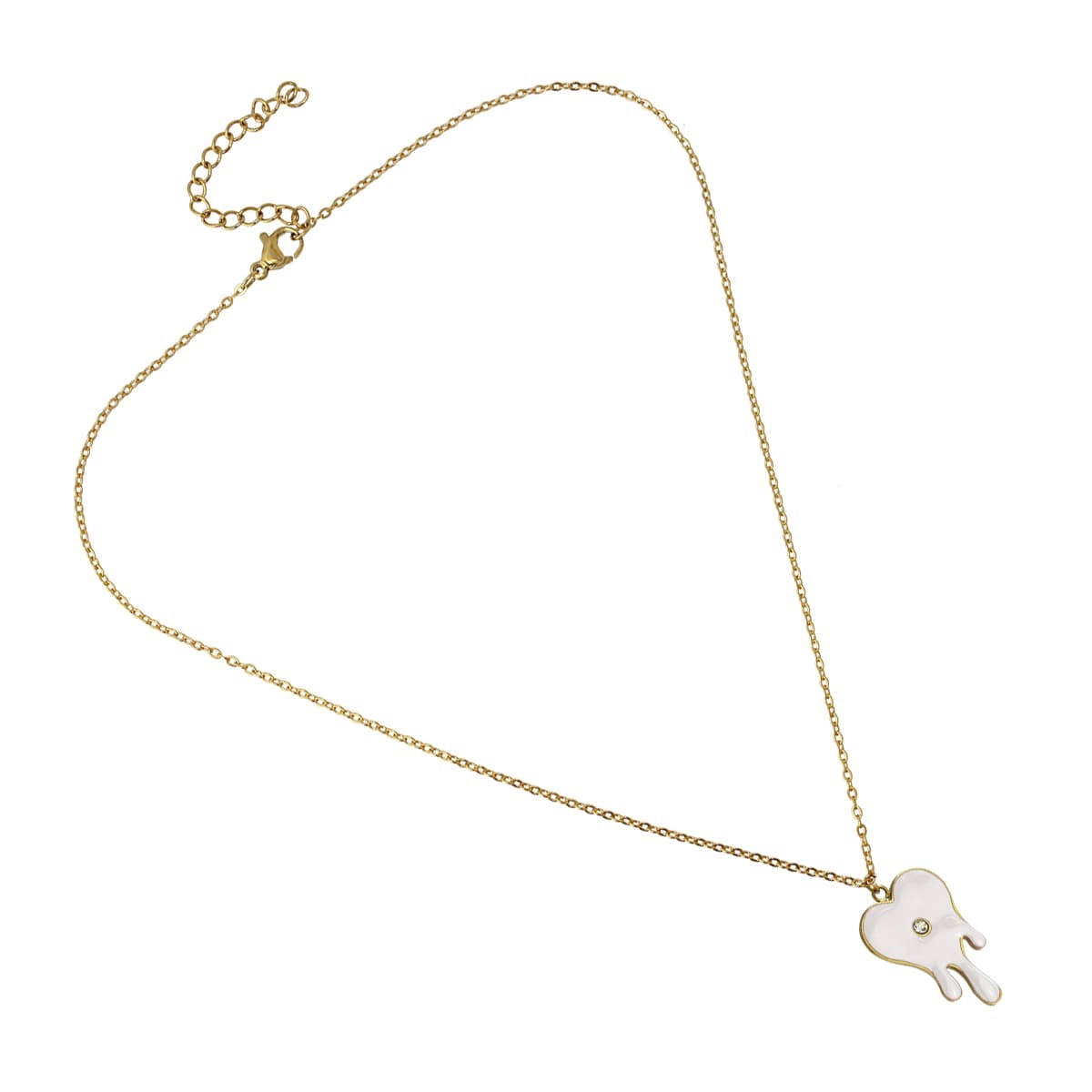 collar acero color blanco