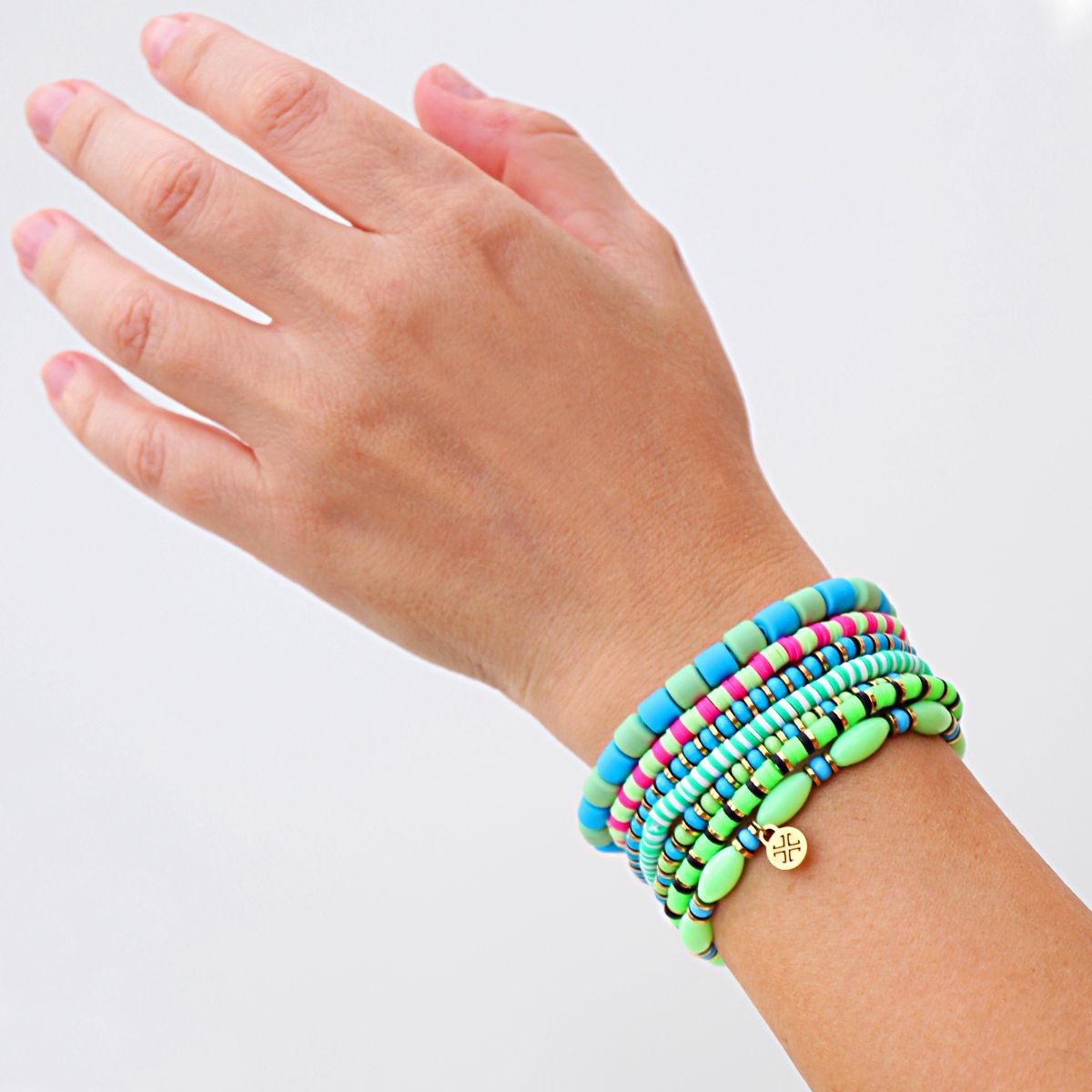 Pulseras cuentas color BPU552com