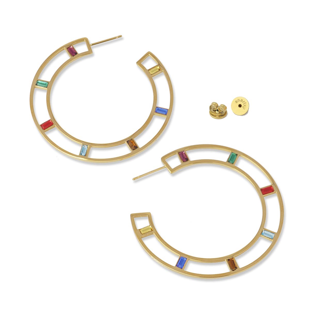 Aros circonitas color CPE129 acero
