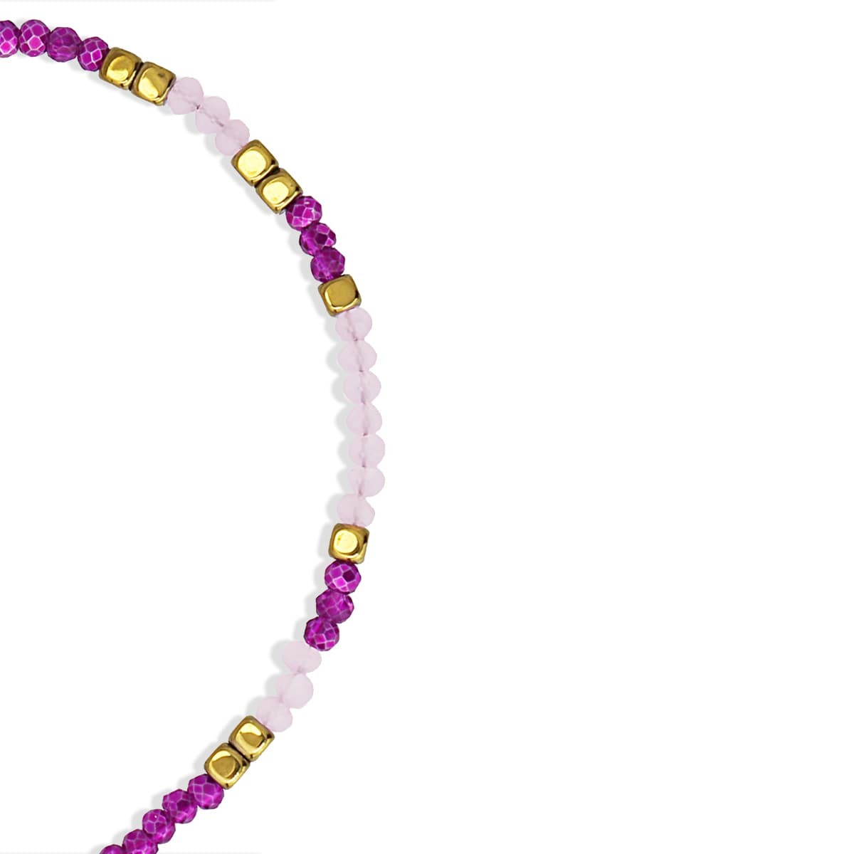 Tobillera cristal ATO224 acero dorado multicolor combinado anartxy mujer 12