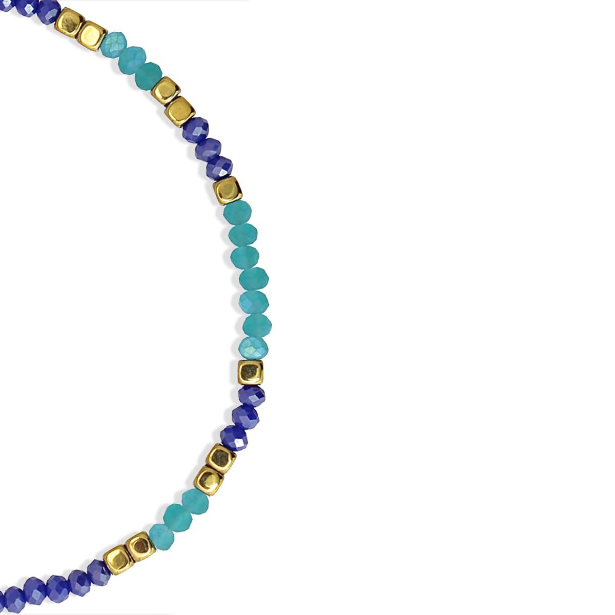 Tobillera cristal ATO224 acero dorado multicolor combinado anartxy mujer 7