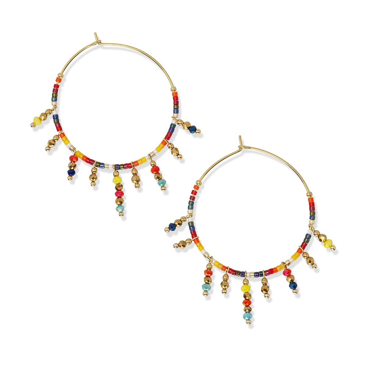 Aros color CPE122 miyuki cristal anartxy acero