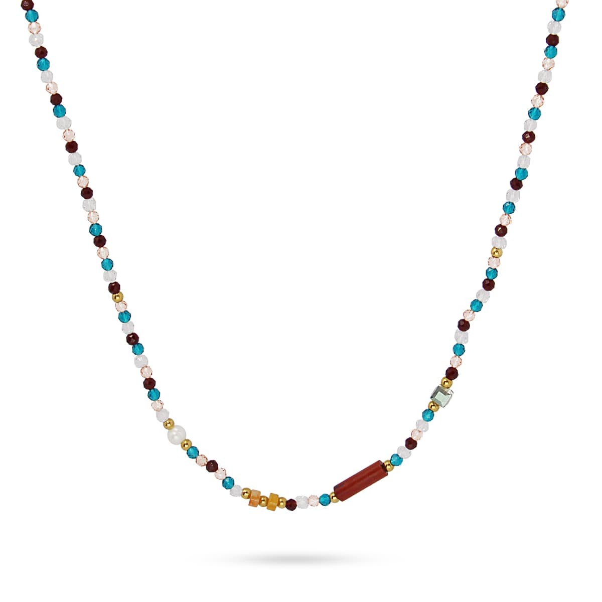 Collar abalorios BCO440 perlas cristal