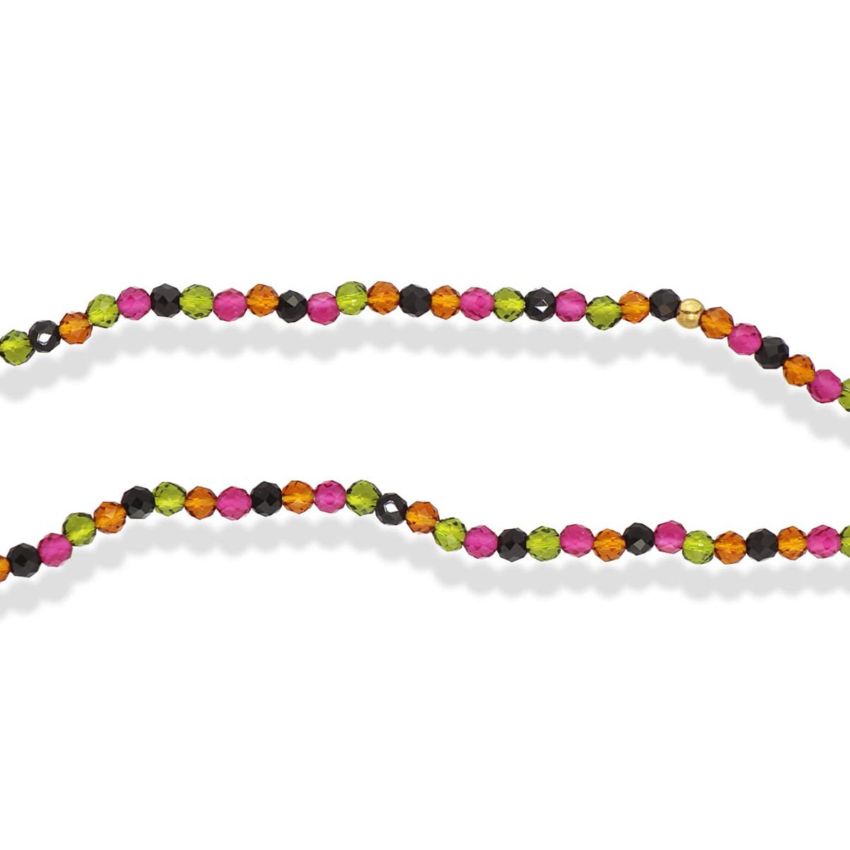 Collar abalorios BCO440 perlas cristal acero dorado anartxy mujer1