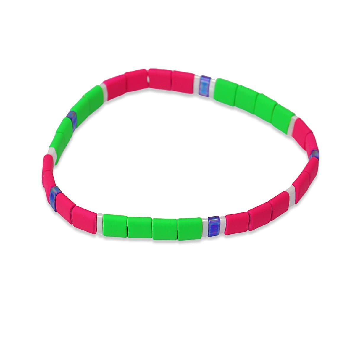 pulsera elástica Tila cristal japonés cerámica mate color anartxy fluor