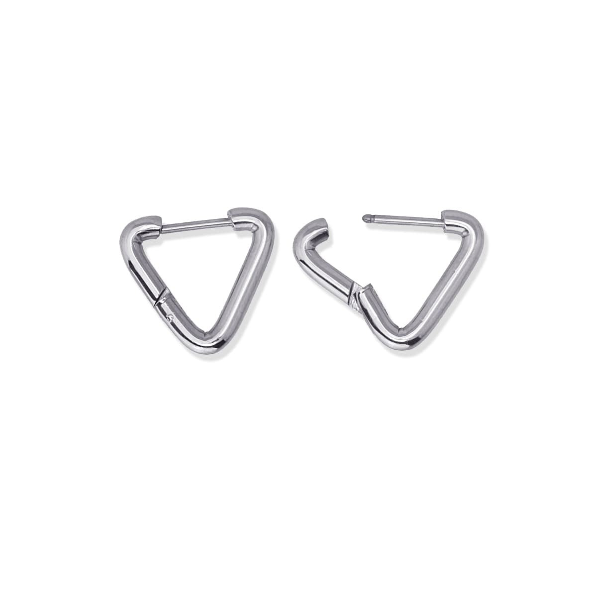 pendientes aros básicos acero quirúrgico triángulos anartxy