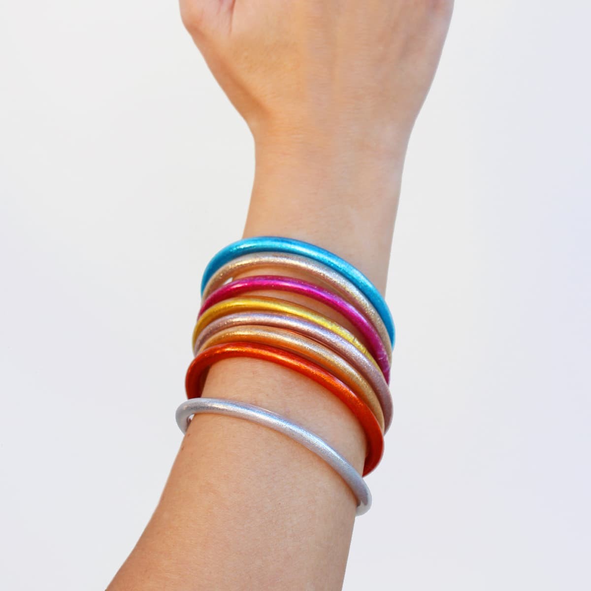 Pulsera circular vinilo purpurina color anartxy