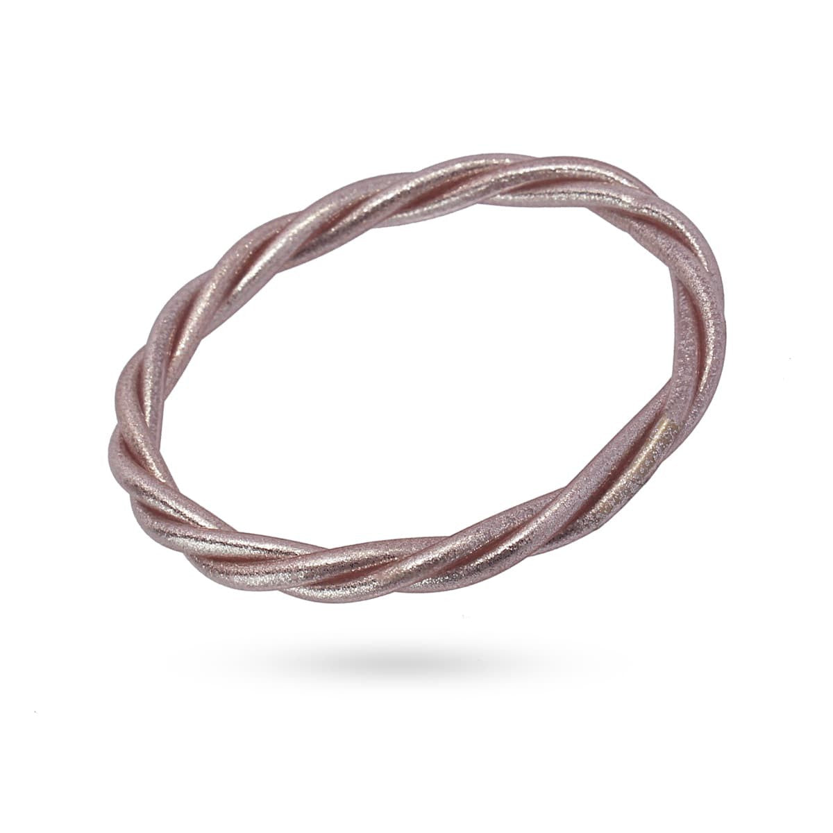 Pulsera circular vinilo purpurina color anartxy rosa 2