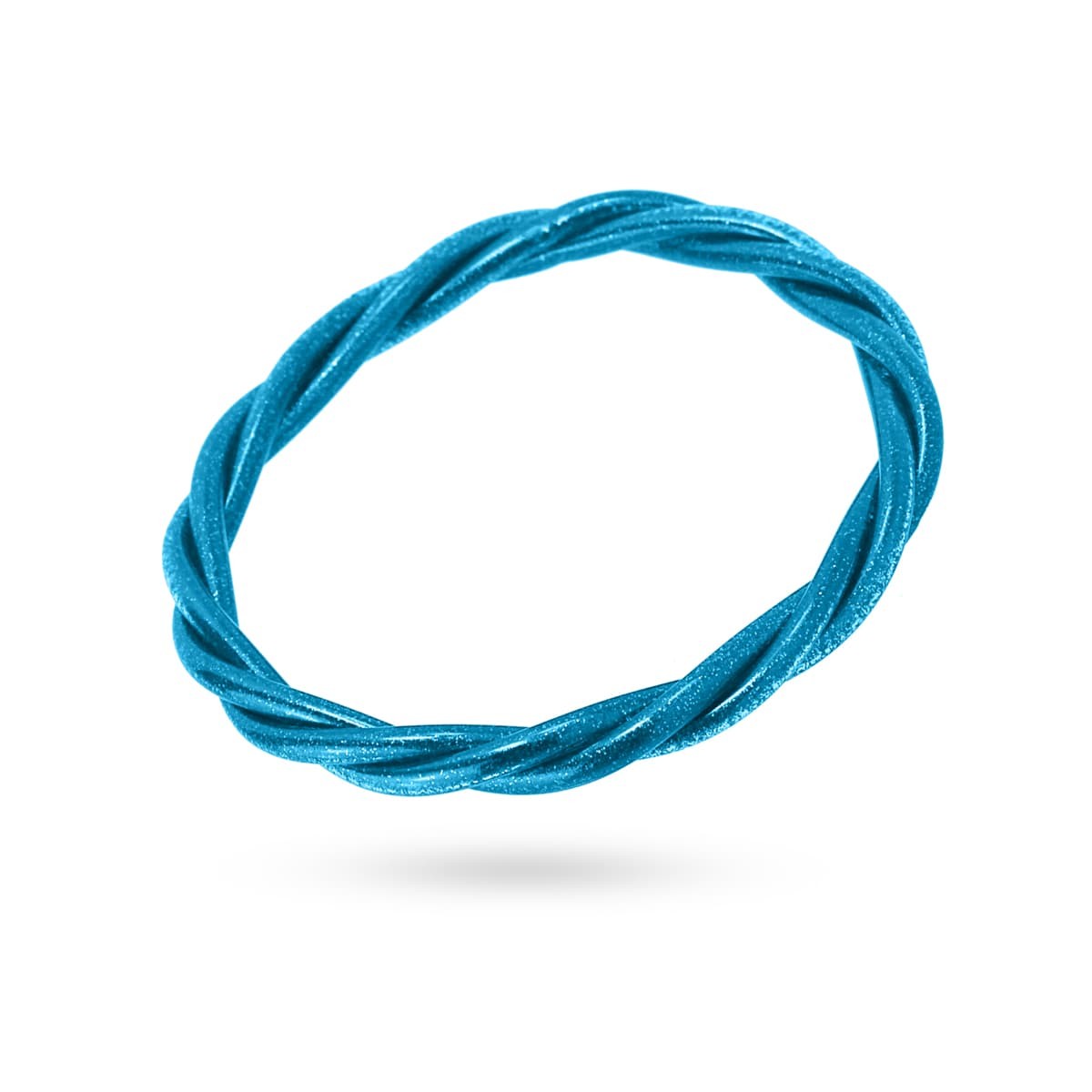 Pulsera circular vinilo purpurina color anartxy azul 2