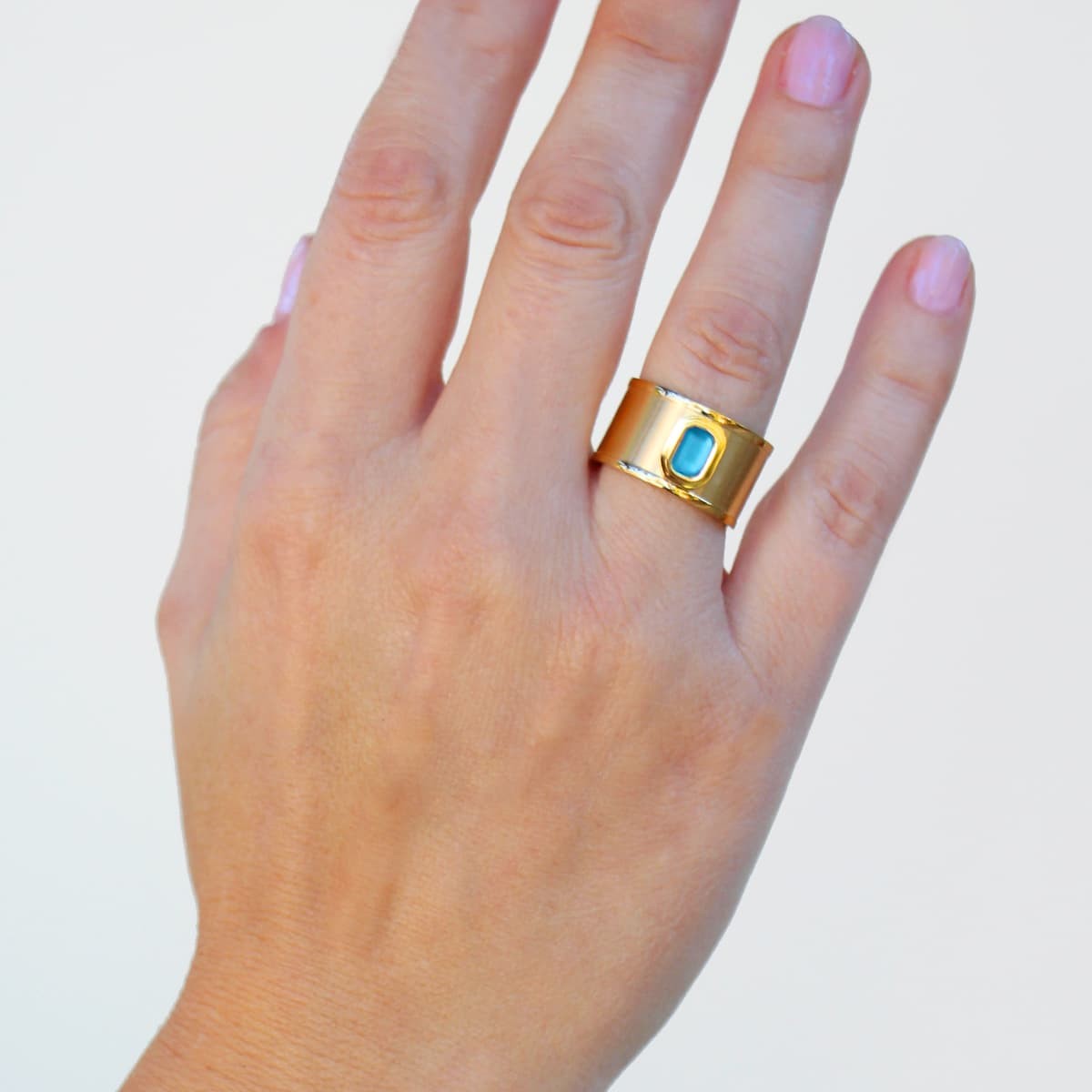 Anillo piedra color AAN860 azul