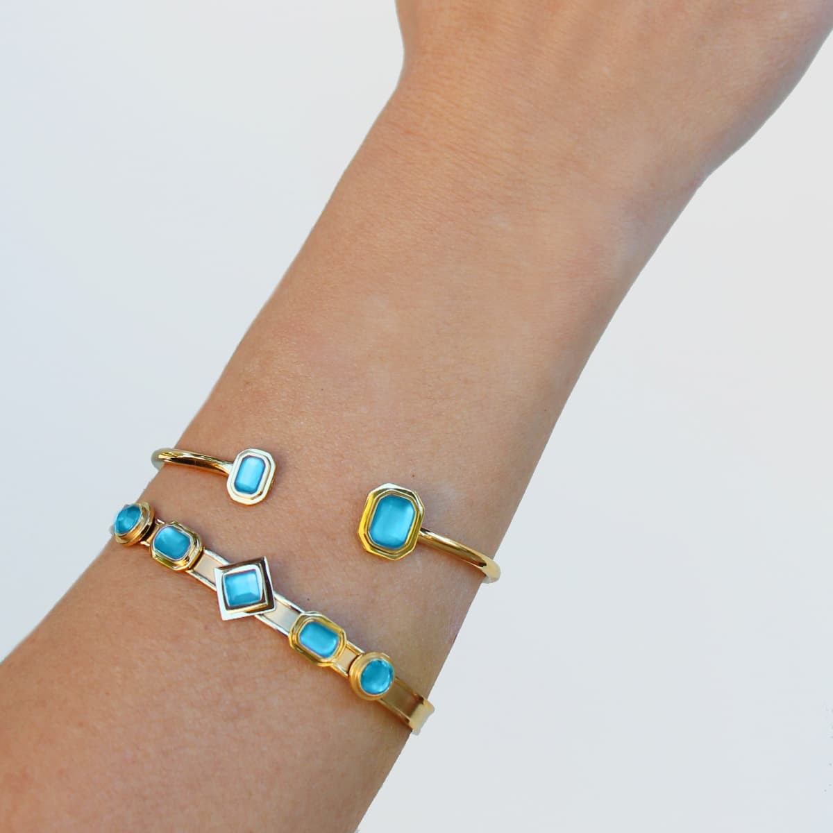 Pulsera piedras color BPU596 azul