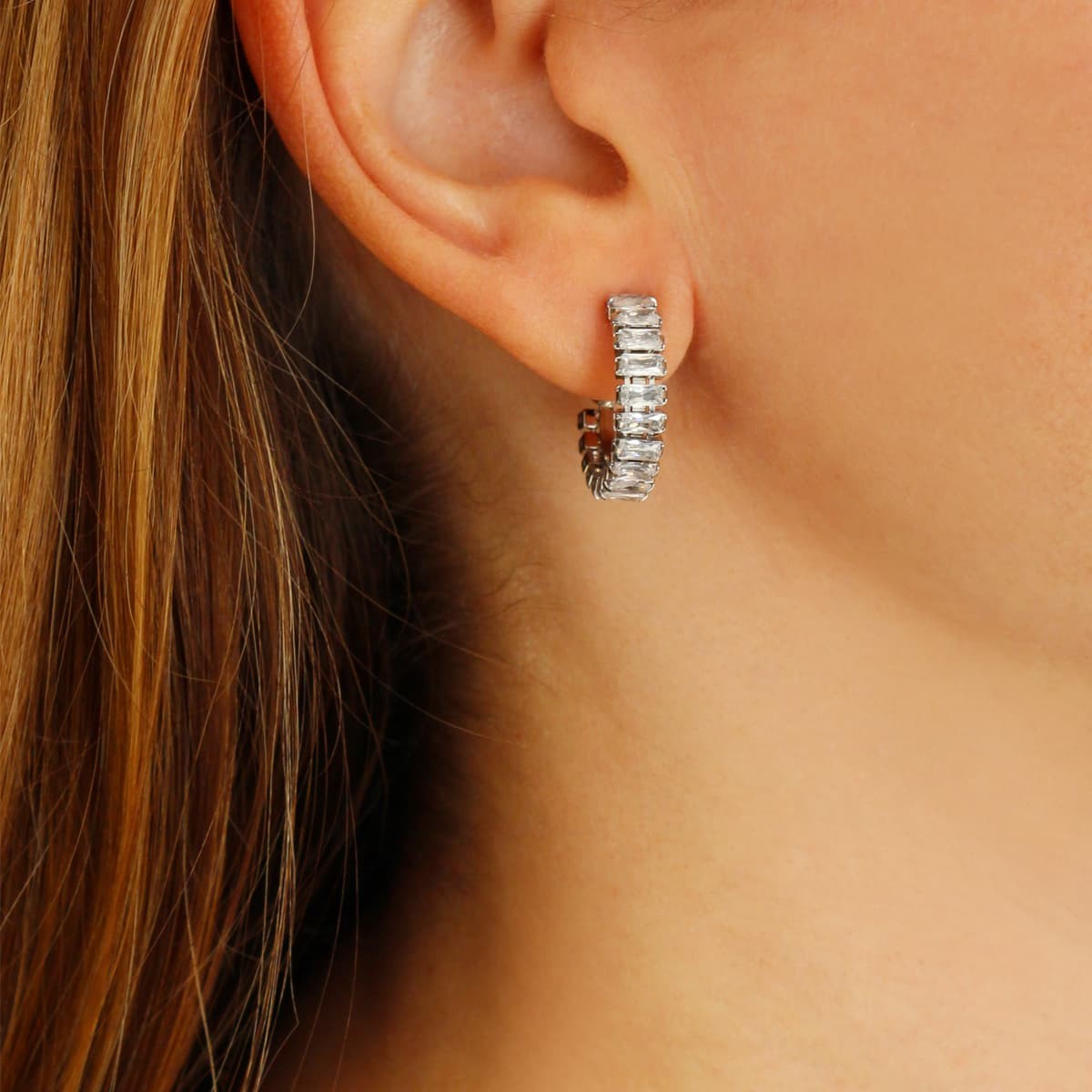 Aros circonitas CPE186 blanco