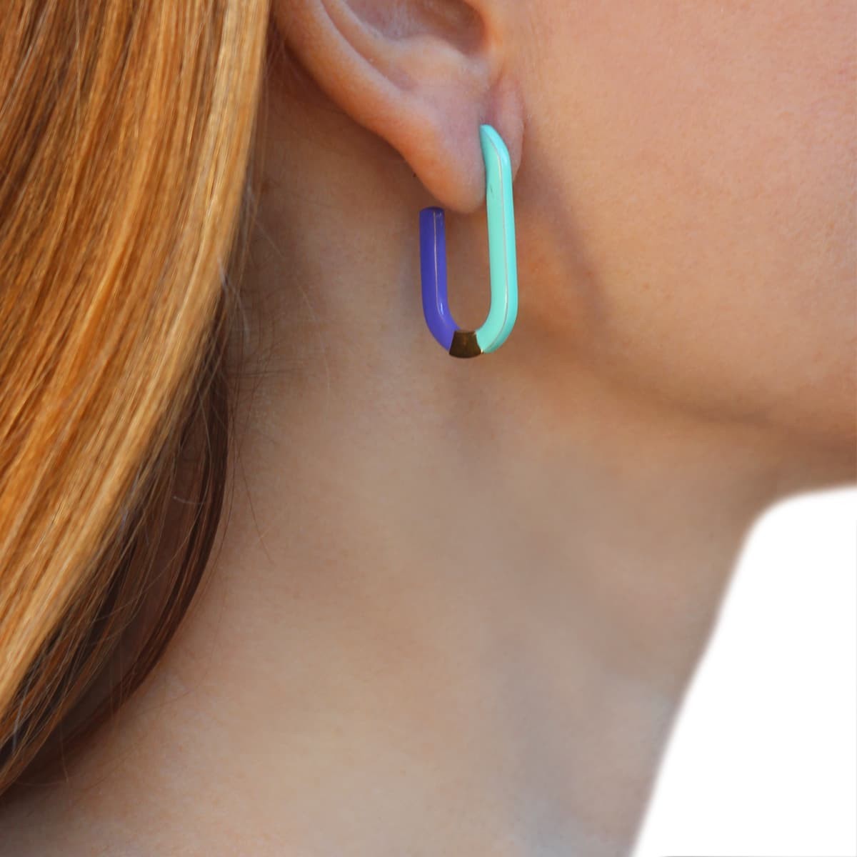Aros esmaltados bicolor CPE139