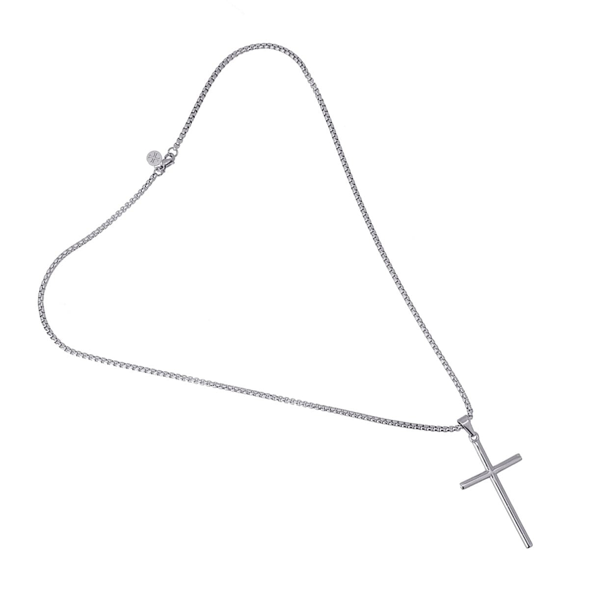 collar hombre acero cadena cruz anartxy