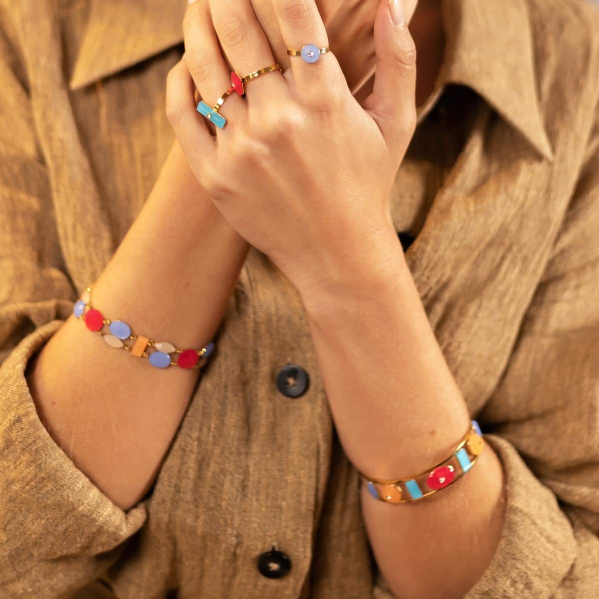 Pulsera piedras color BPU570 b