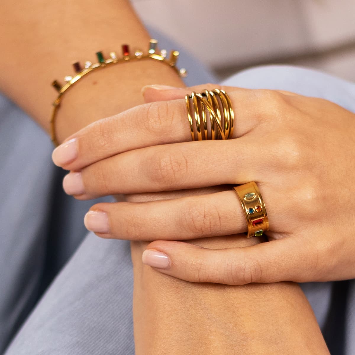 Anillo Idona Dorado Anartxy