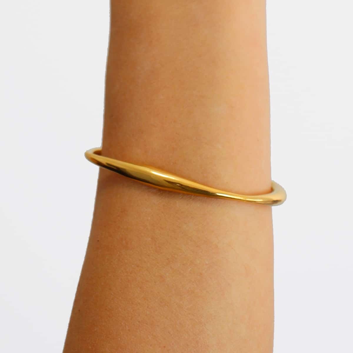 Pulsera fluida BPU635 acero oro plata