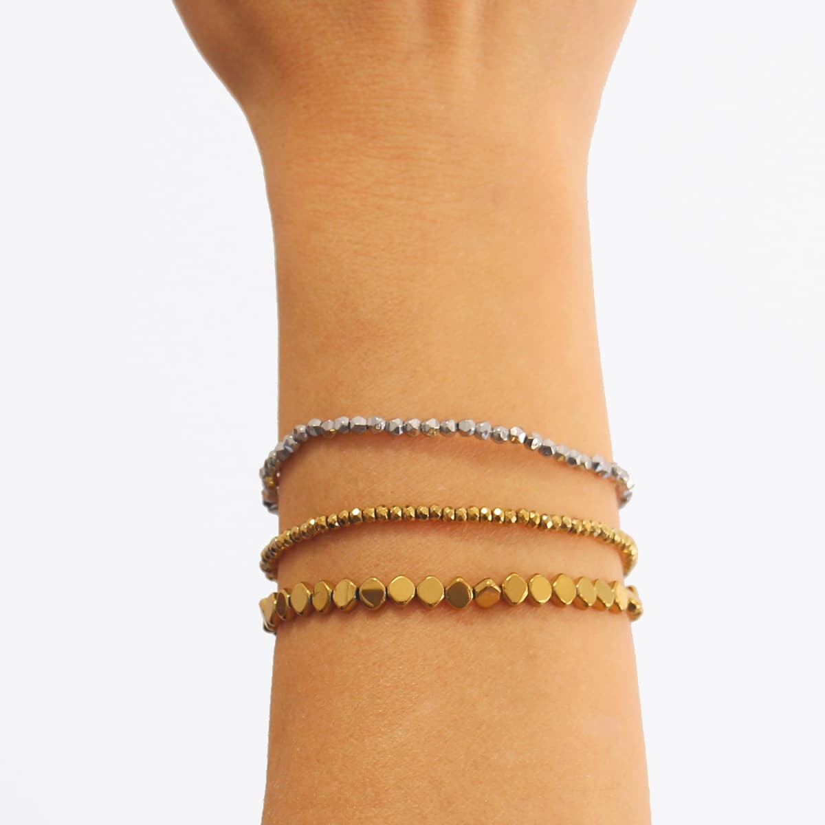 Pulsera hematita BPU622 elástica anartxy