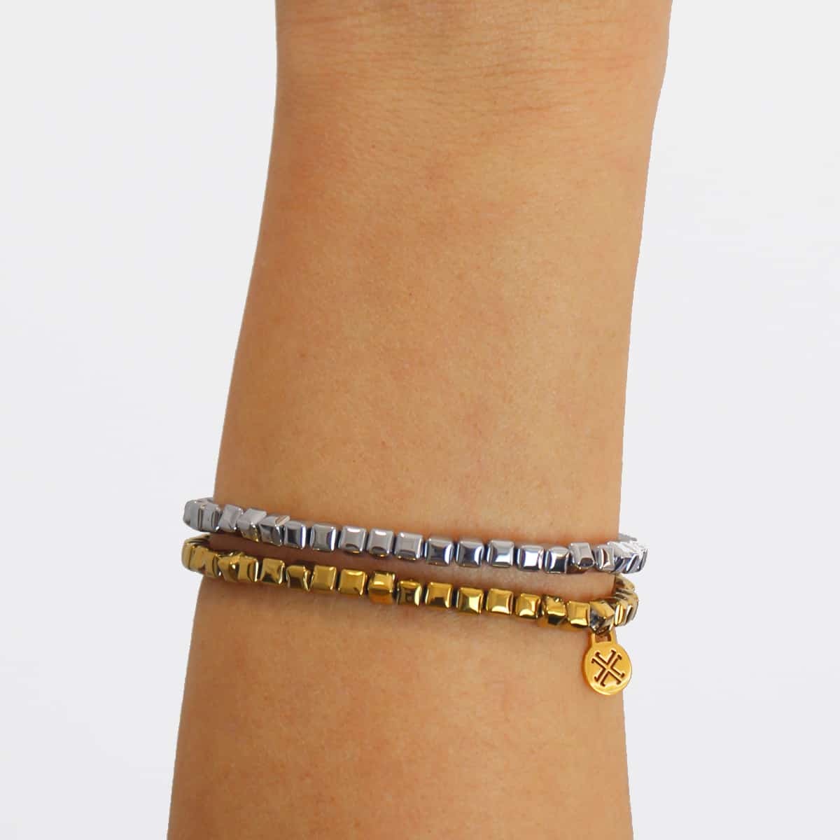 Pulsera hematita BPU623 elástica anartxy