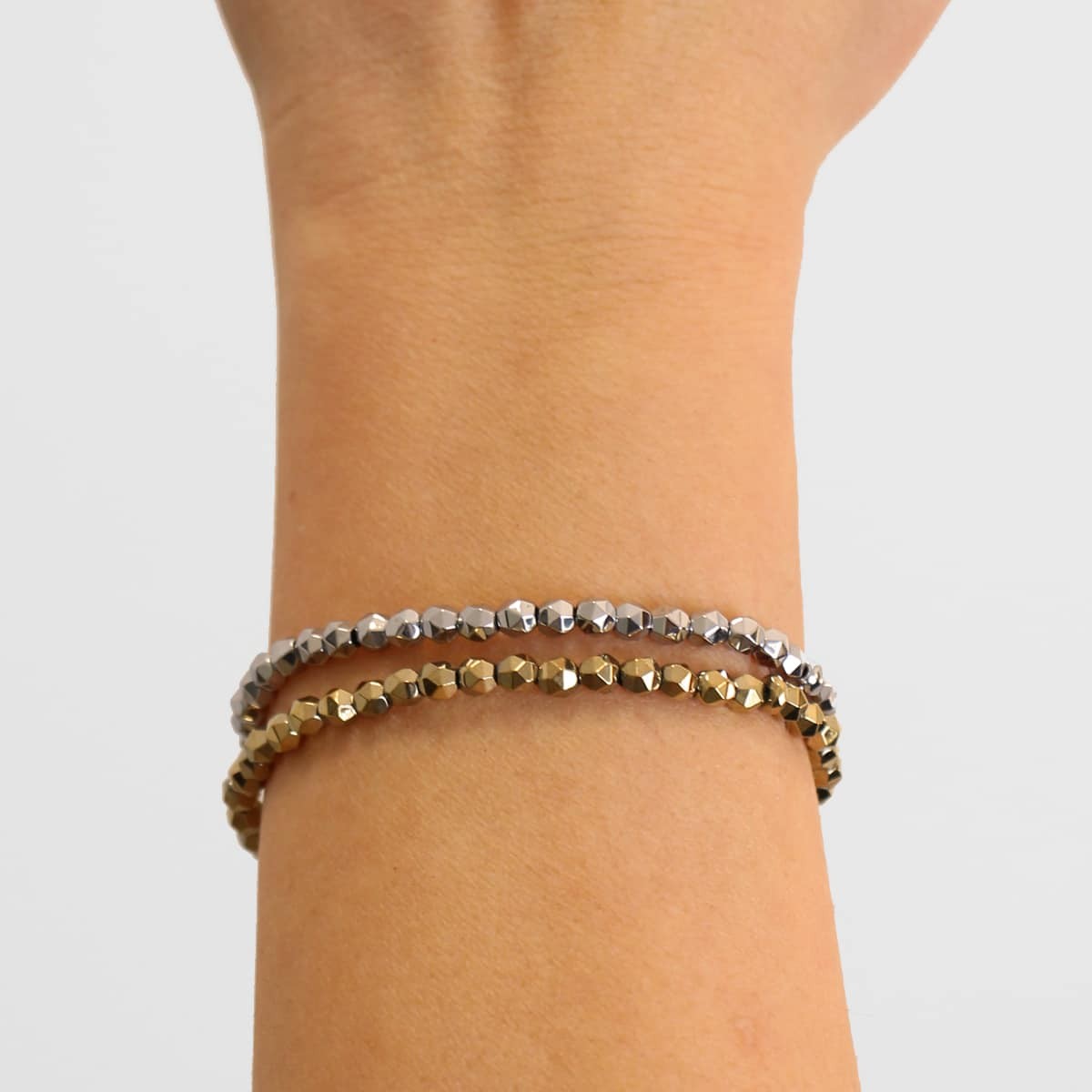 Pulsera hematita BPU624 elástica