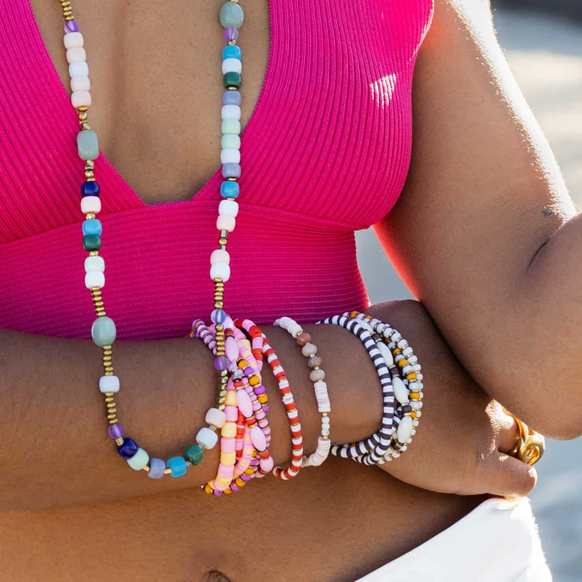 Pulseras cuentas color BPU552