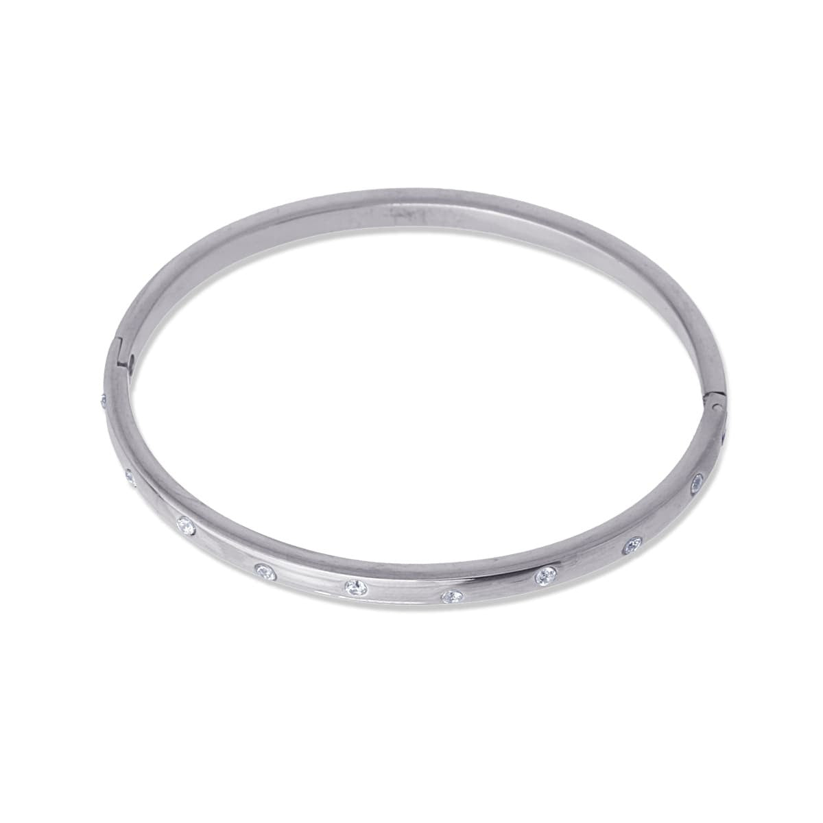 Pulsera circonitas BPU656 plateado acero