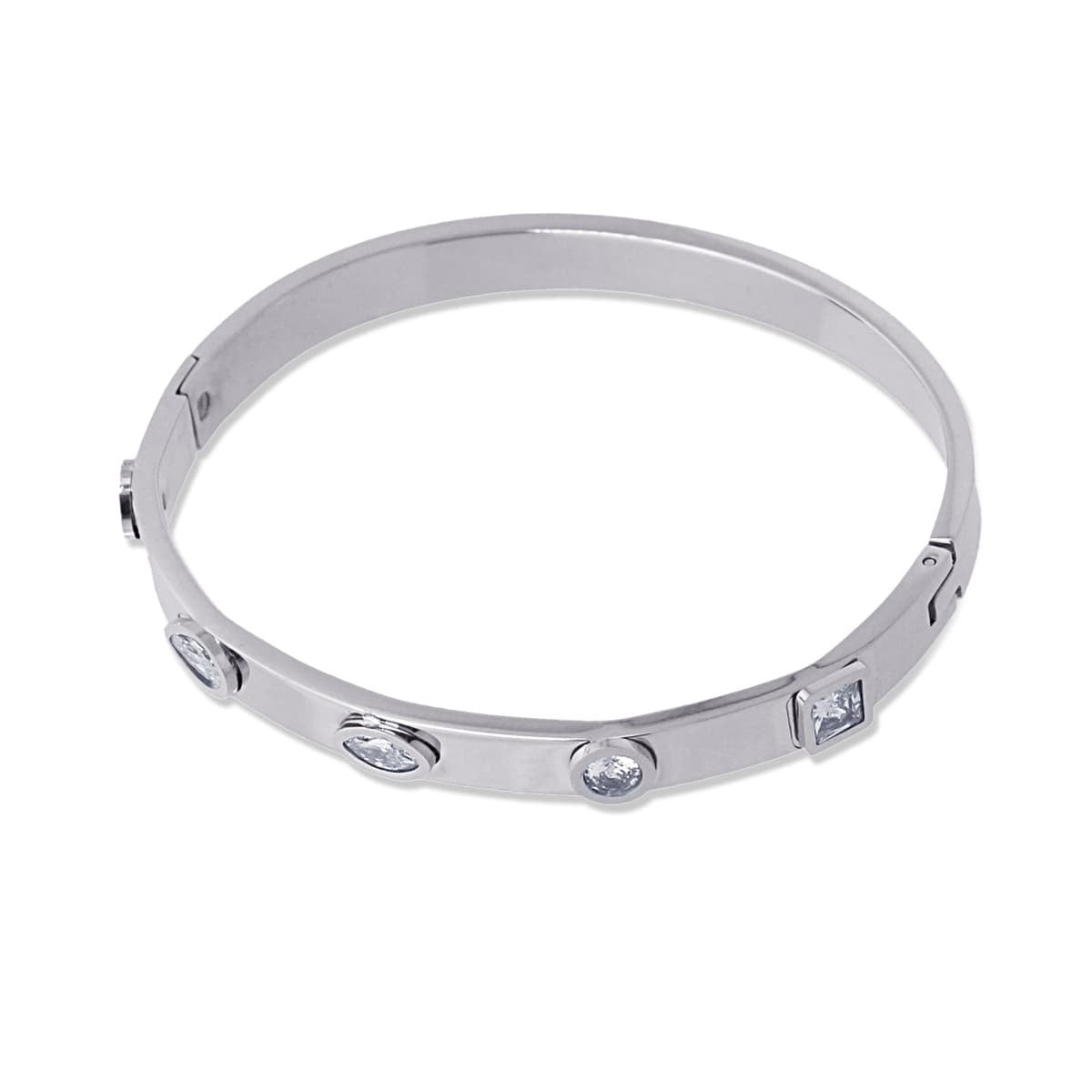 Pulsera circonitas anartxy plateado acero