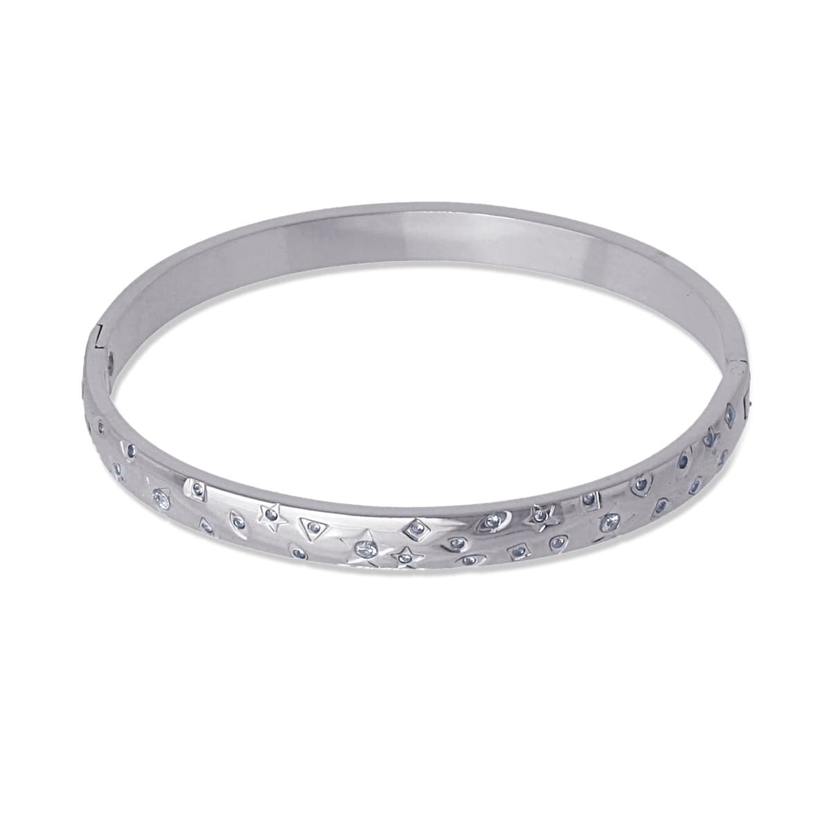 Pulsera circonitas BPU651 anartxy plateado acero