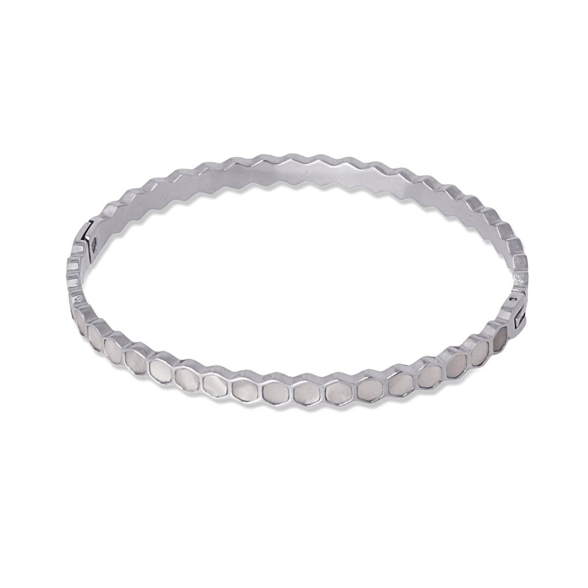 Pulsera panal BPU650 plateado acero