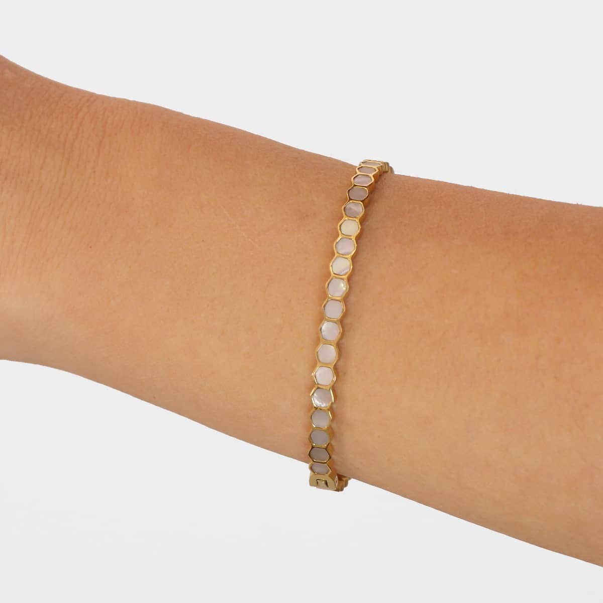 Pulsera panal BPU650 dorado anartxy plateado acero