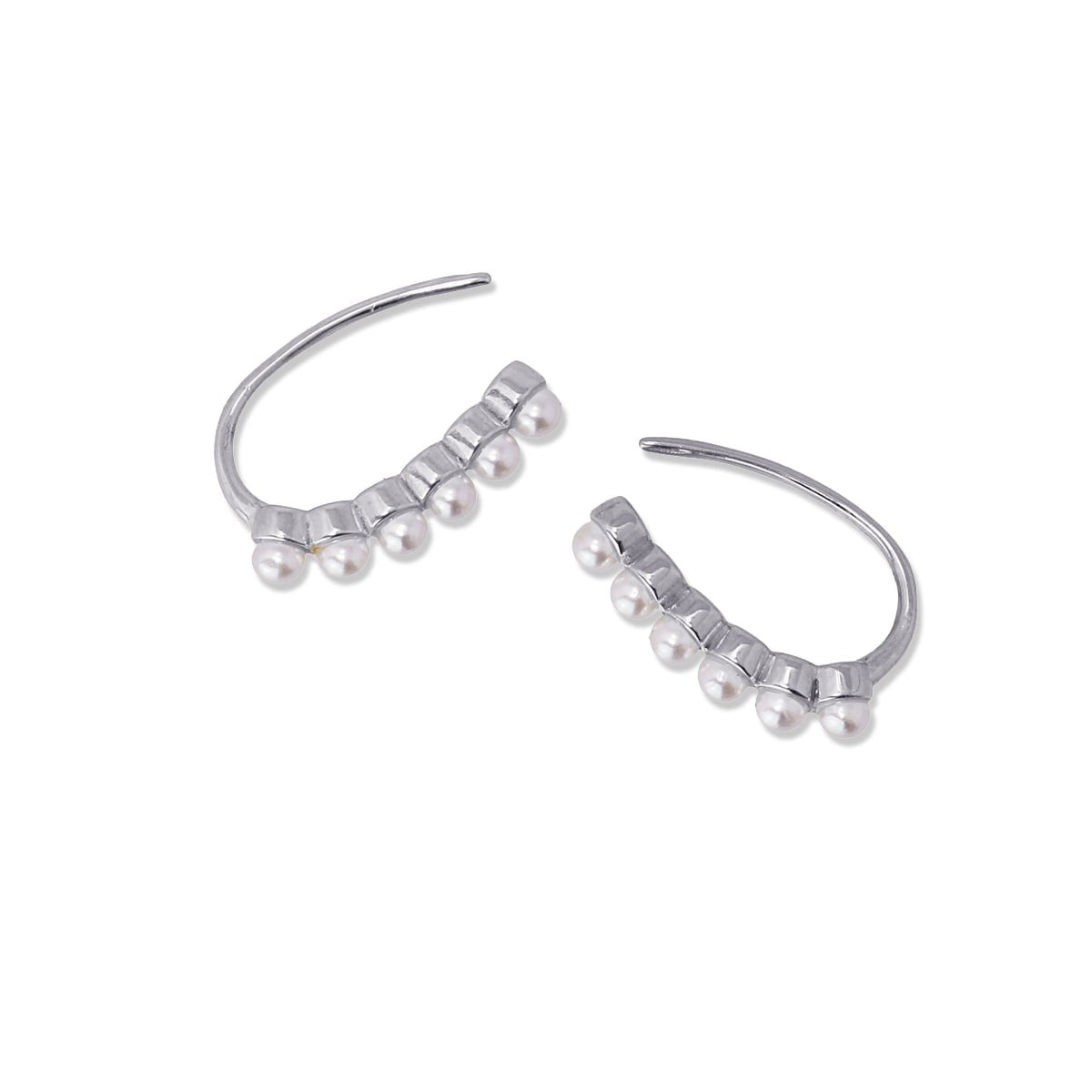 Pendientes perlas CPE202 plateado