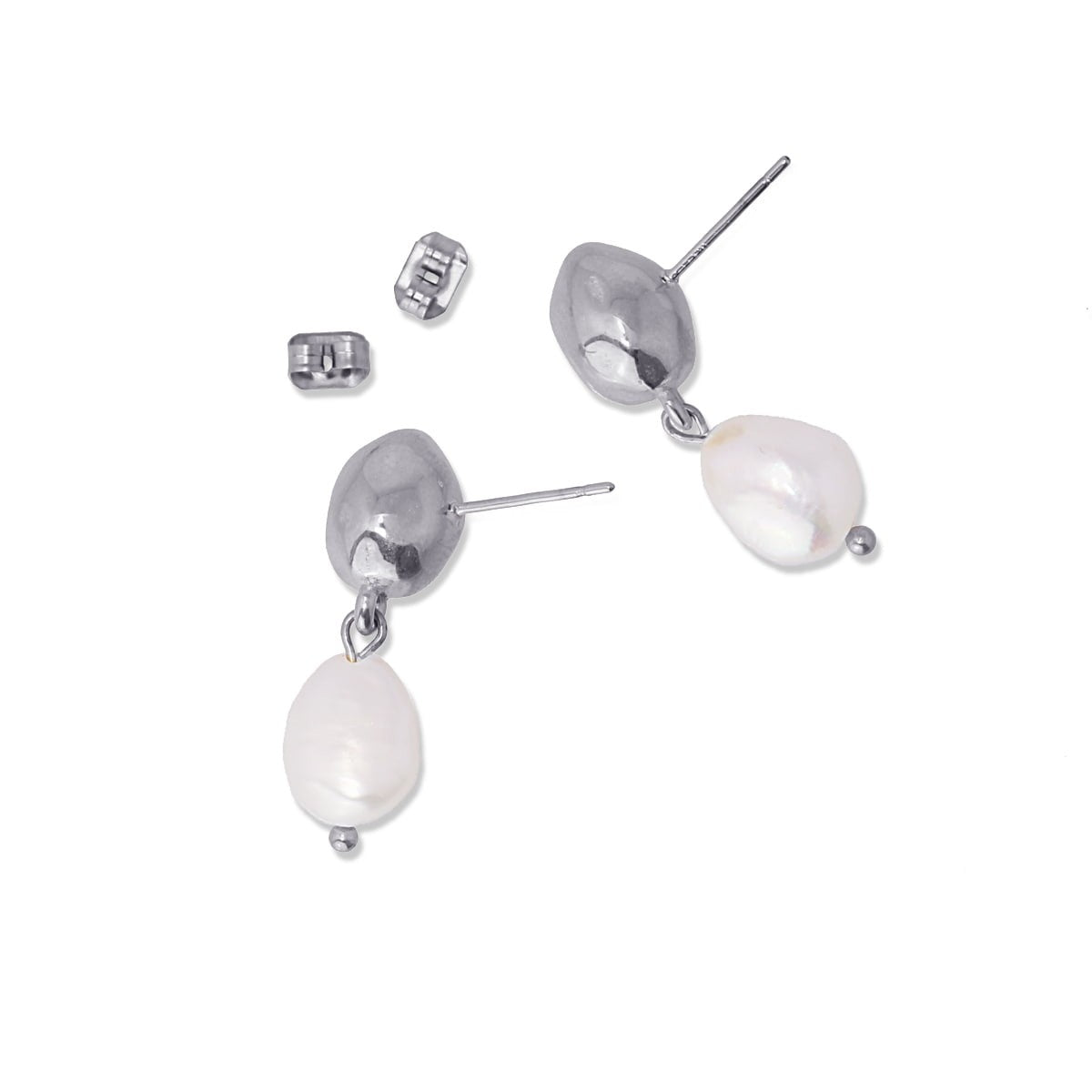 Pendientes perlas CPE199 plateado