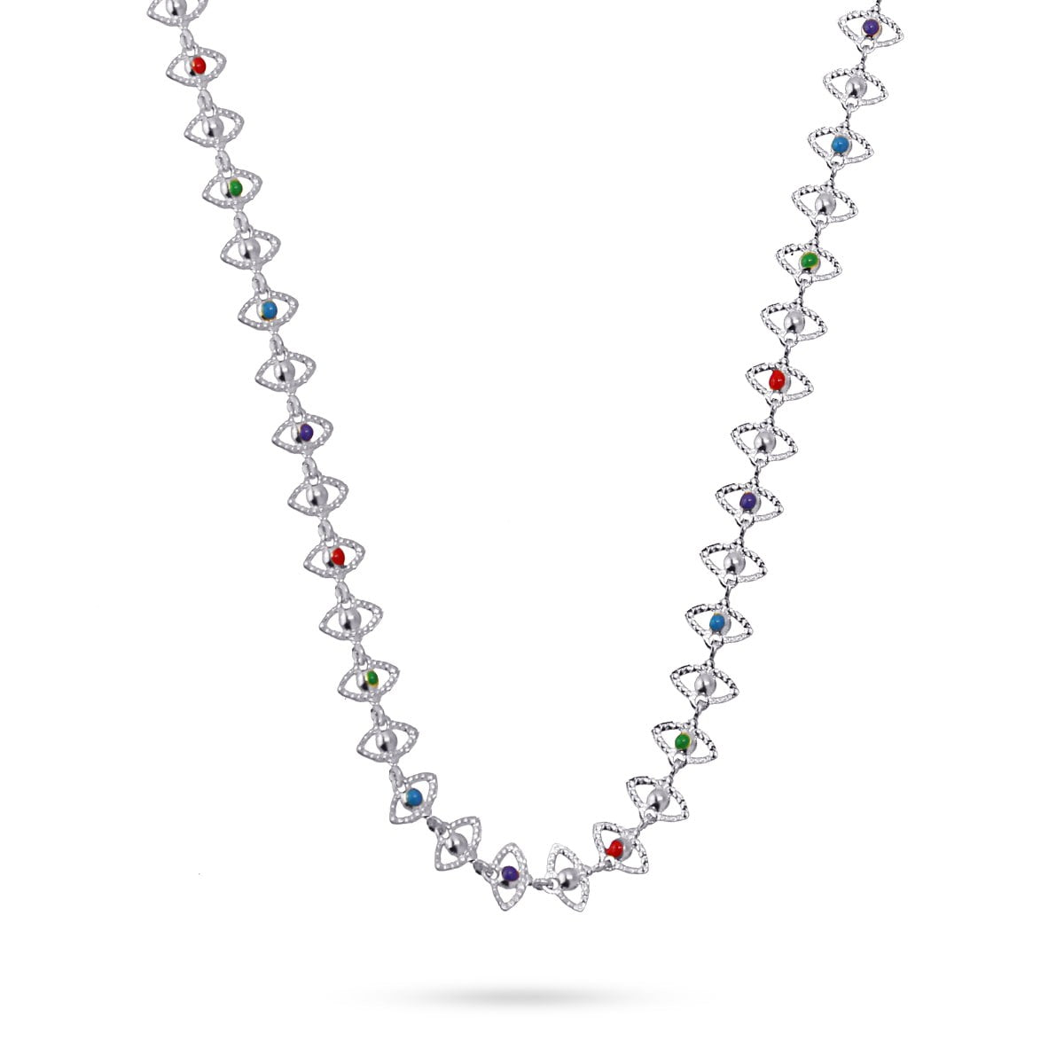 collar corto acero ojos esmaltada color anartxy