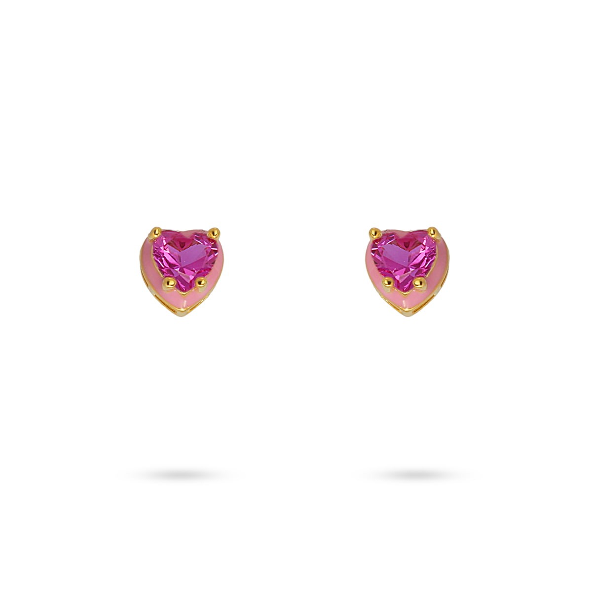 Pendientes esmalte y circonita corazón CPE191rs