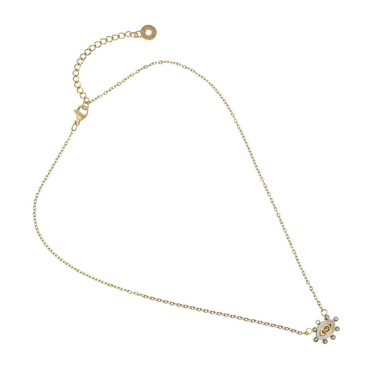 Collar ojo acero blanco