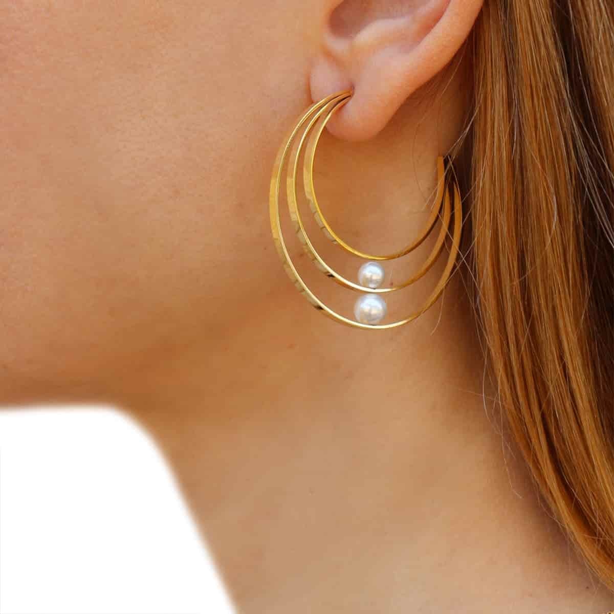 Aros perla CPE241 mujer
