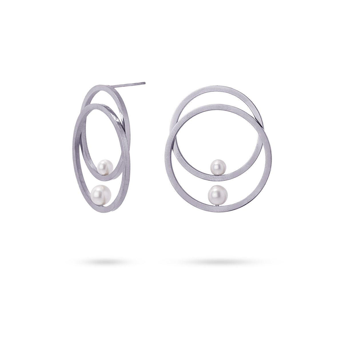 Pendientes perla CPE243 acero