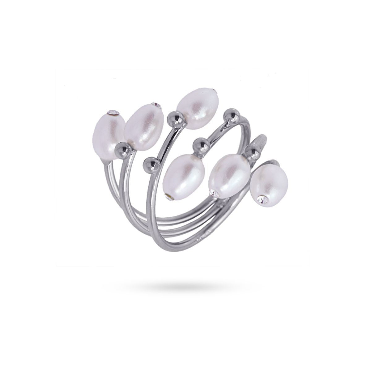 Anillo perla AAN926 acero