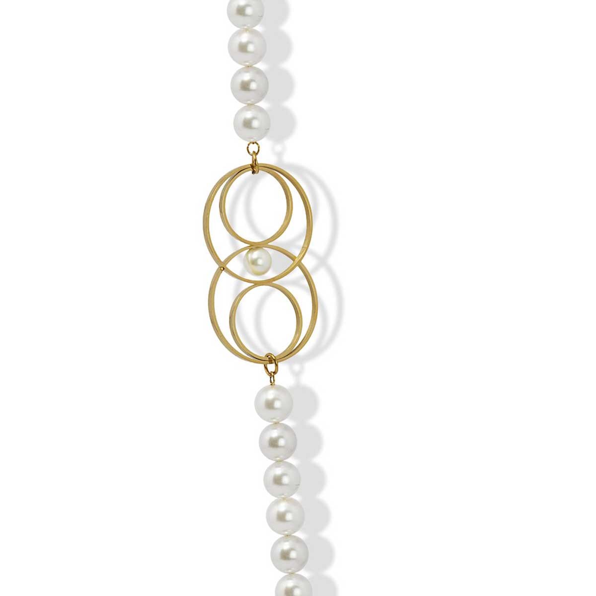 Collar perla BCO505 dorado