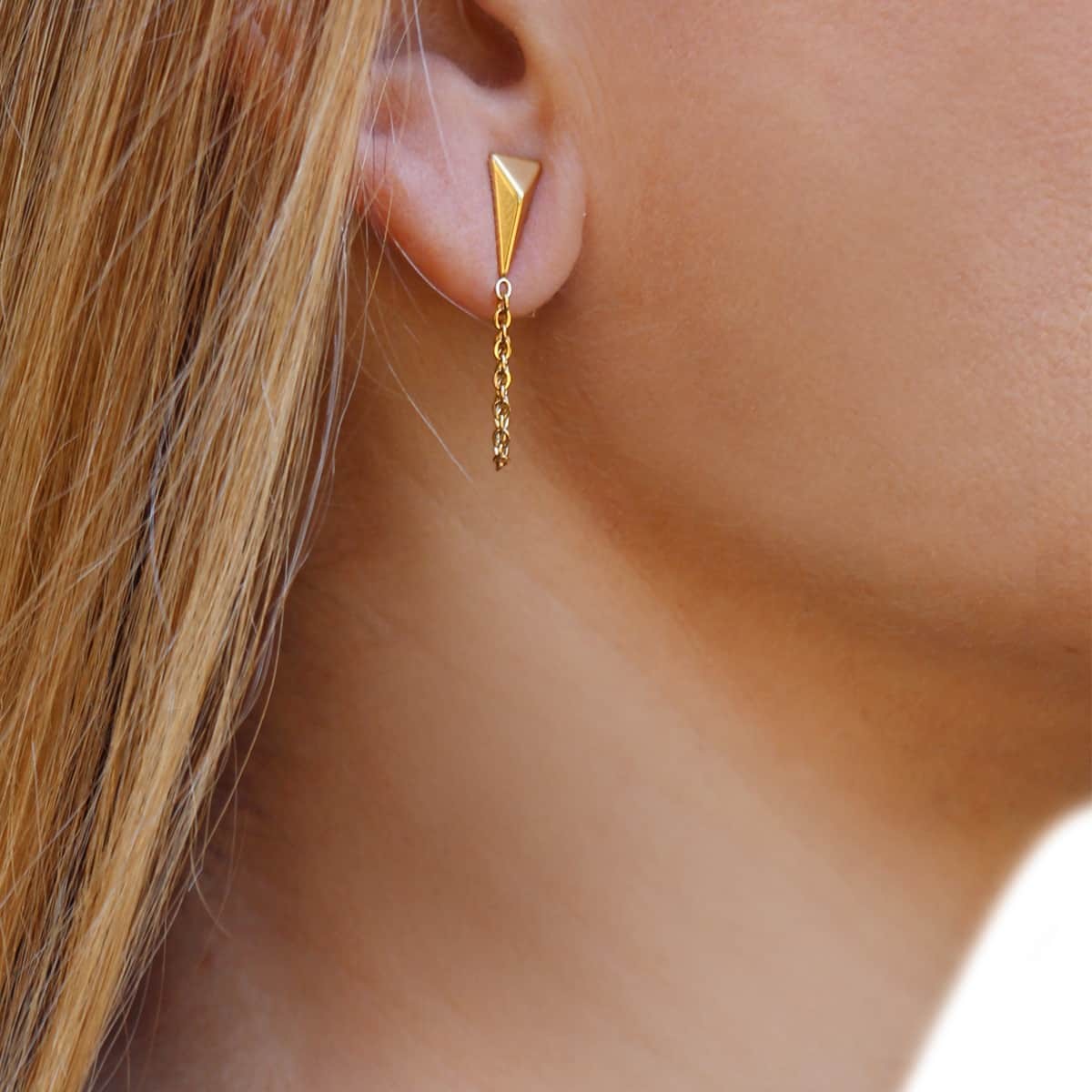 Pendientes cadena CPE318 mujer