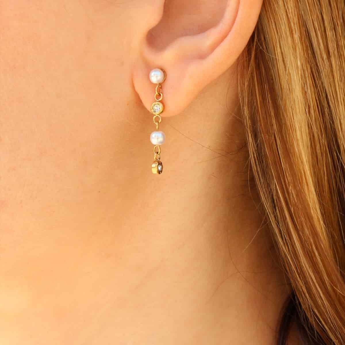 Pendientes perlas CPE326 mujer