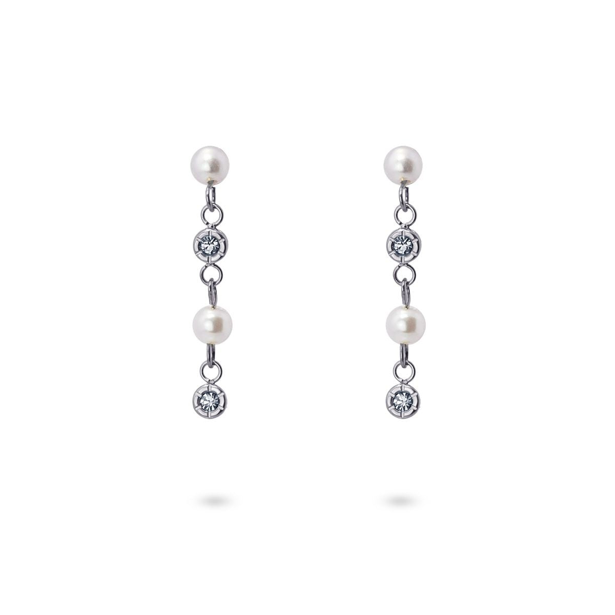 Pendientes perlas CPE326 acero
