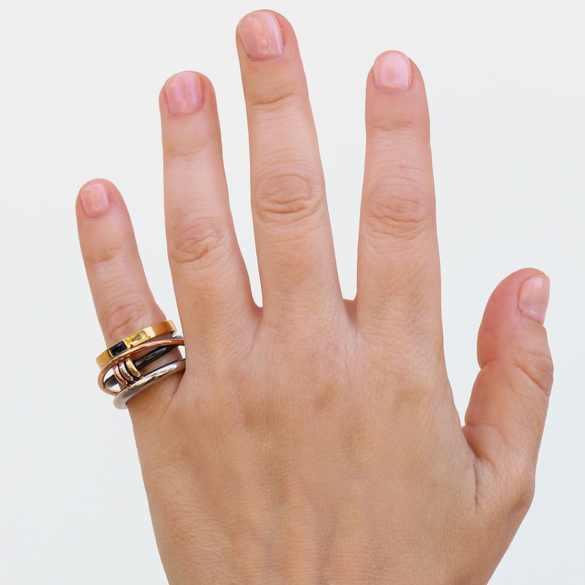 Anillo combinado AAN915 mujer