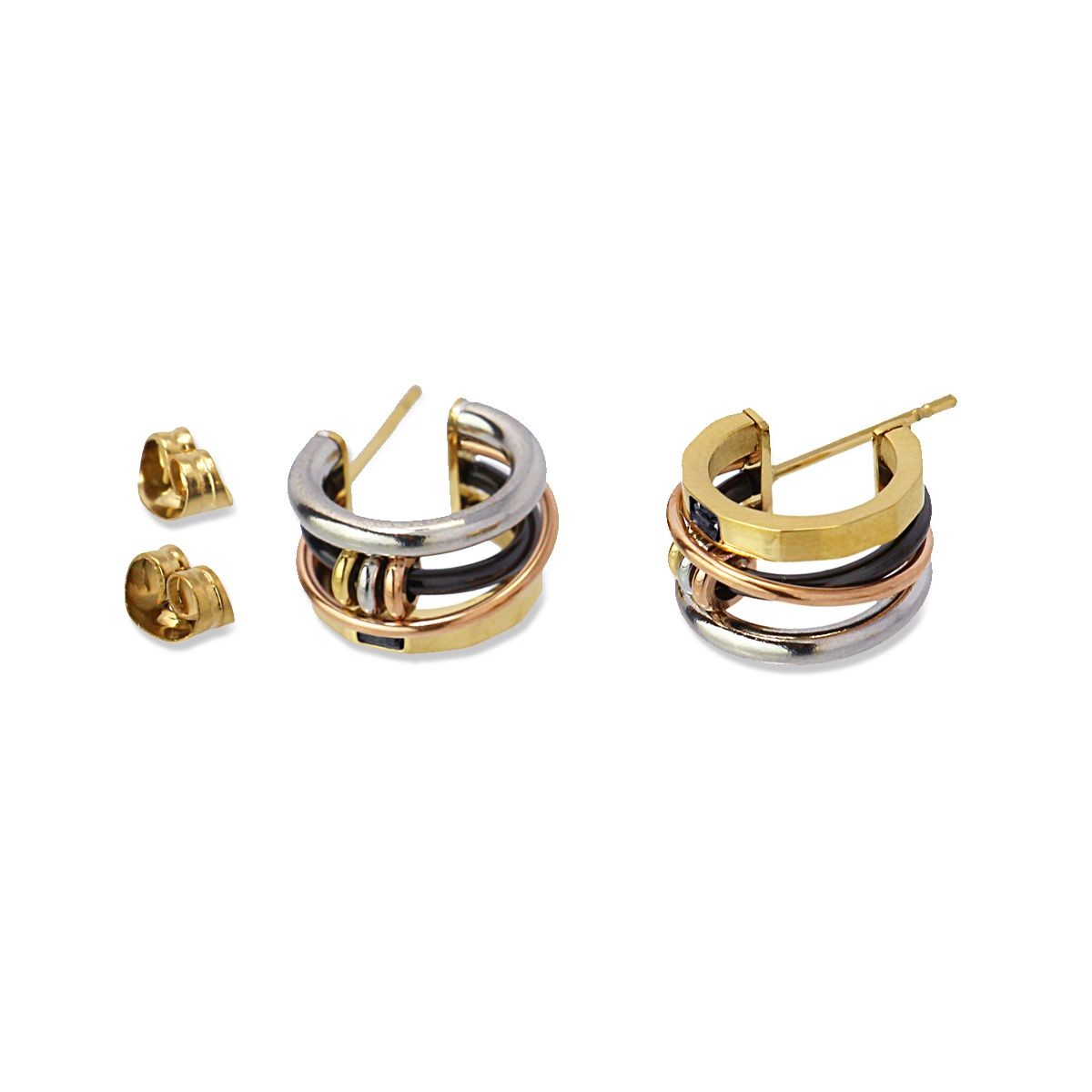 Pendientes combinados CPE346 dorado