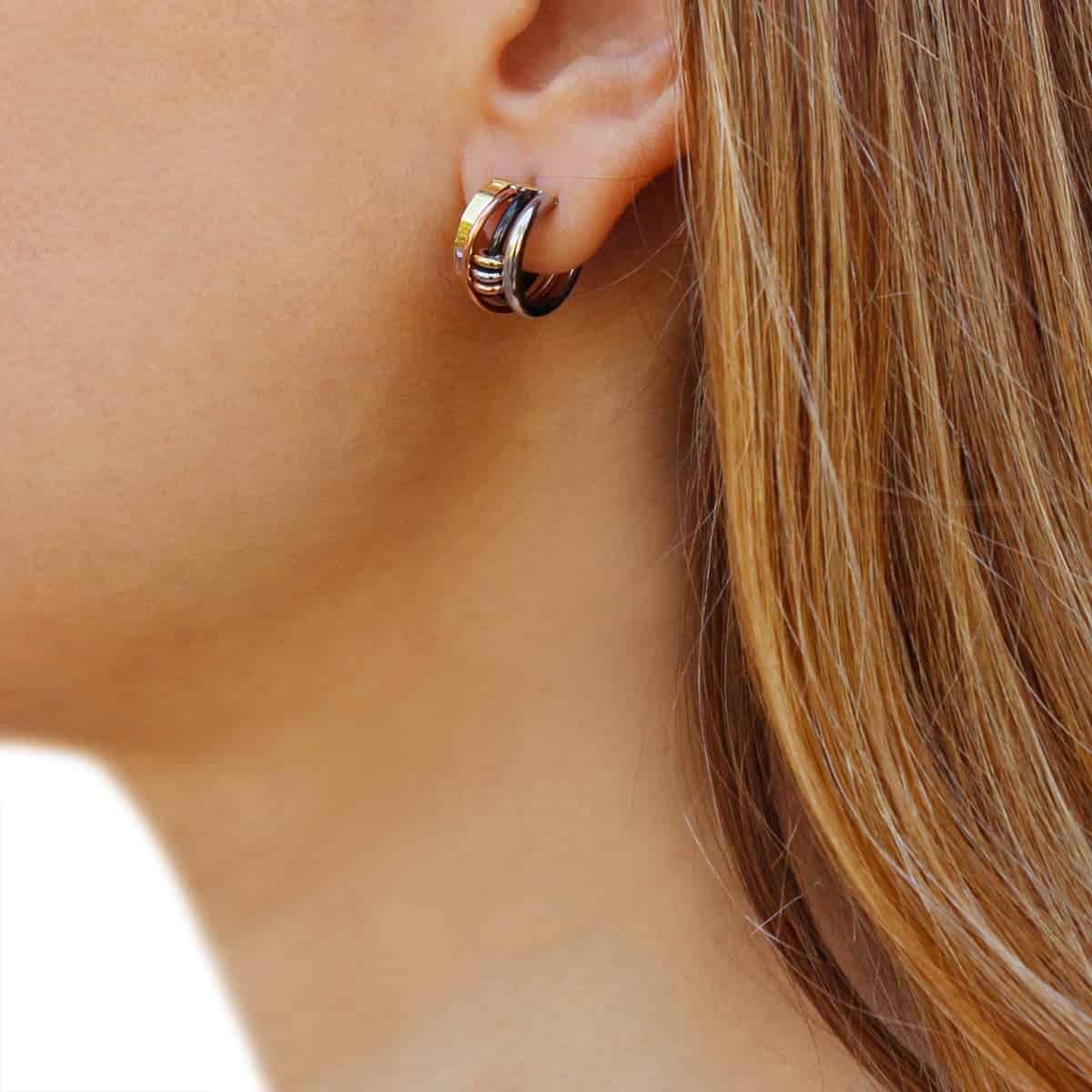 Pendientes combinados CPE346 mujer