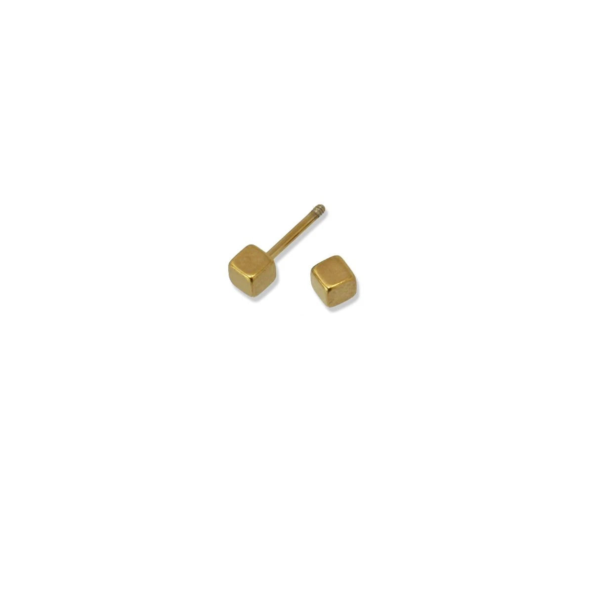 Piercing Cubos Dorado 3 mm Anartxy