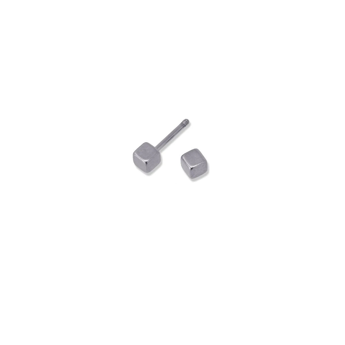 Piercing Cubos Plateado 3 mm Anartxy