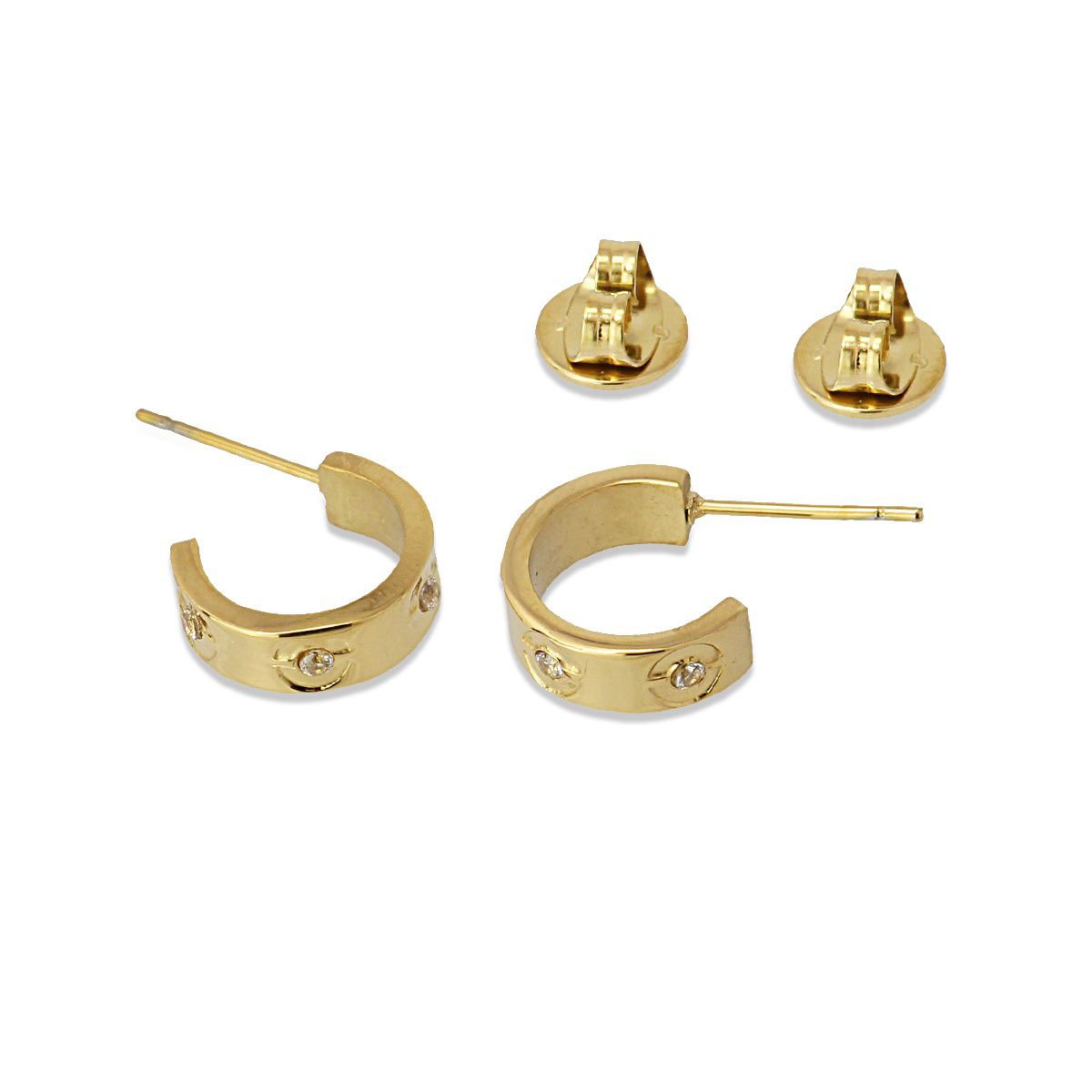 Pendientes circonitas CPE301 dorado