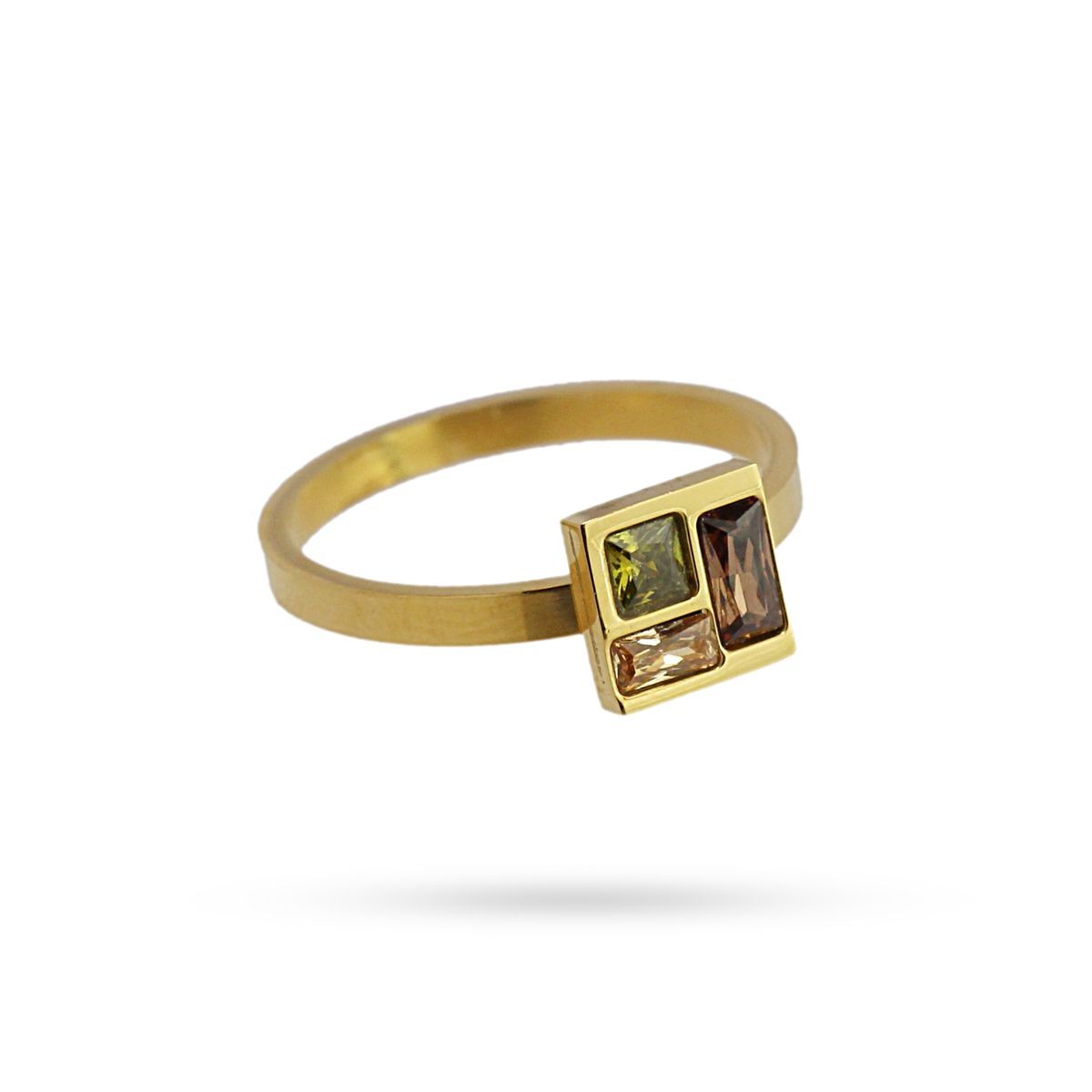 Anillo zirconia AAN905 dorado