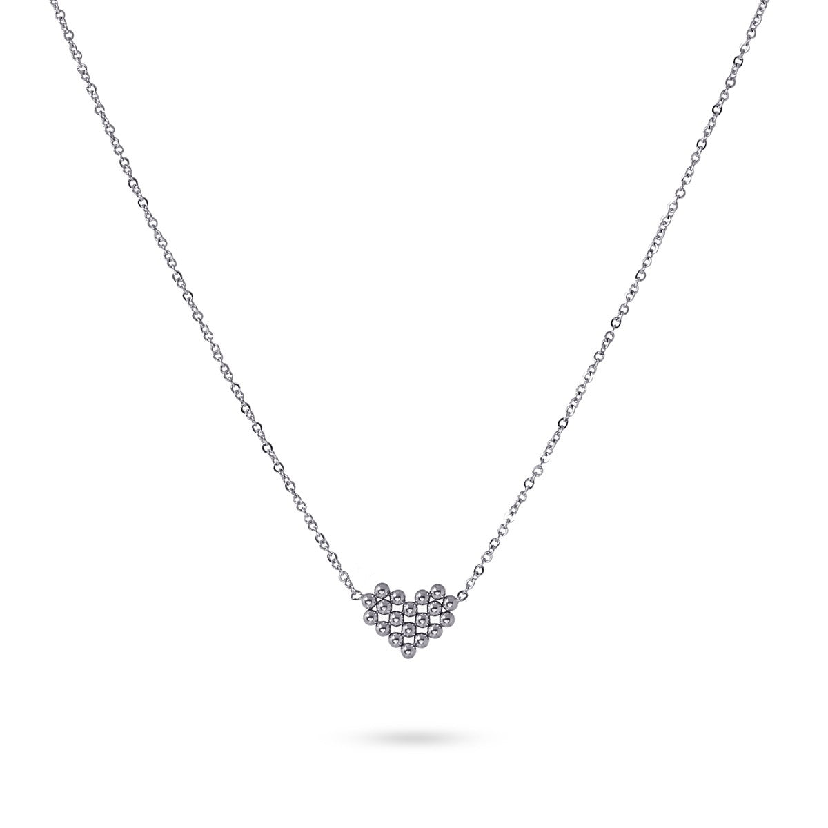 collar corto corazón bolitas acero anartxy